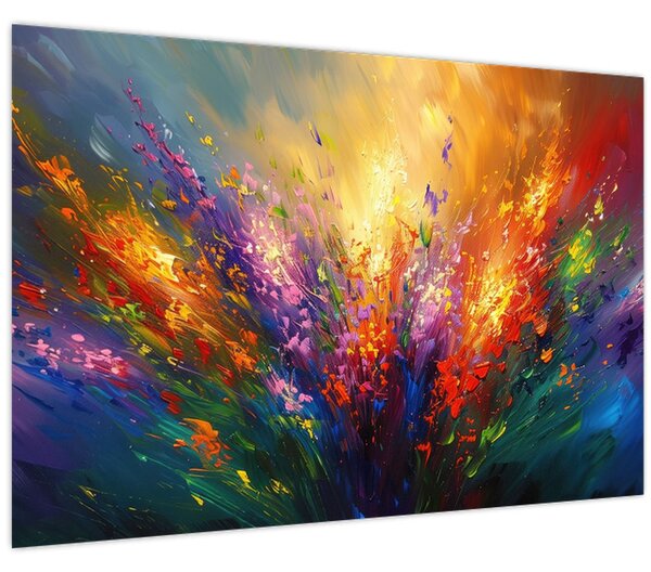 Obraz - Abstrakcia kvetov (90x60 cm)