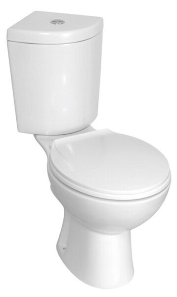 Novoterm Rohové WC kombi NV-Corner KR 61 ZO so zadným odpadom a SoftClose sedadlom