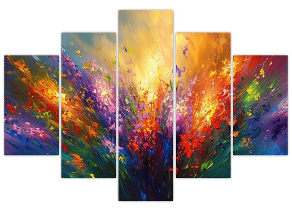 Obraz - Abstrakcia kvetov (150x105 cm)