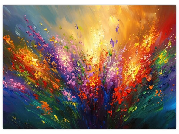 Obraz - Abstrakcia kvetov (70x50 cm)