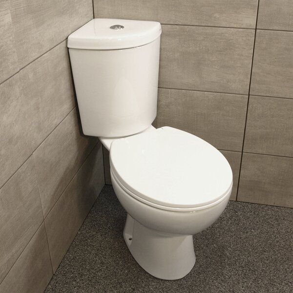 Novoterm Rohové WC kombi NV-Corner KR 61 ZO so zadným odpadom a SoftClose sedadlom