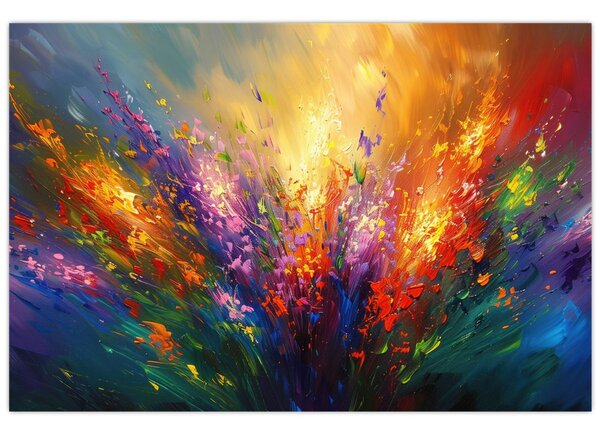 Obraz - Abstrakcia kvetov (90x60 cm)