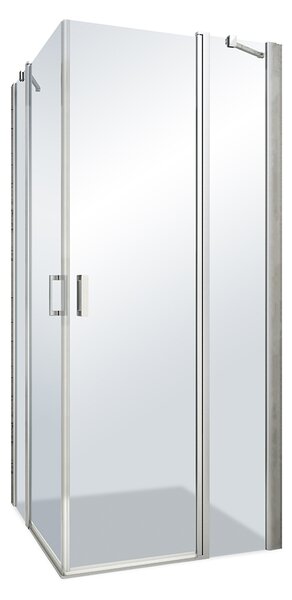 Roltechnik Outlet Štvorcový sprchový kút LYE4+LYE4, strieborný - bez vaničky