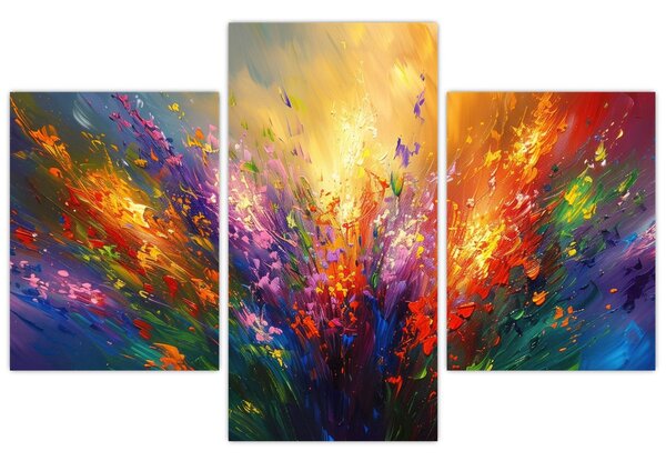Obraz - Abstrakcia kvetov (90x60 cm)