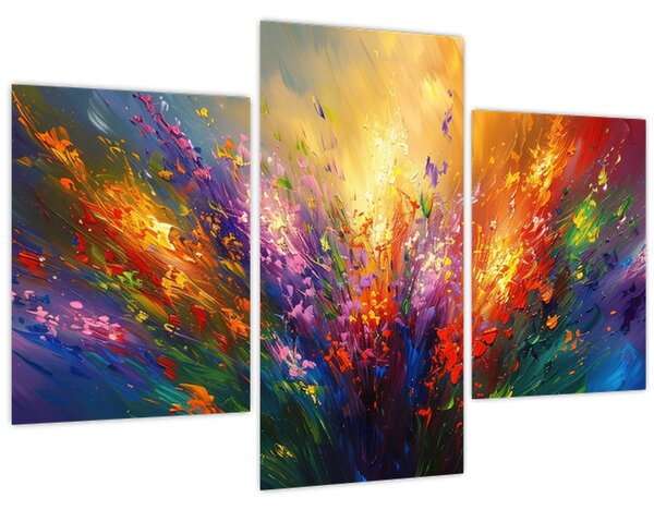 Obraz - Abstrakcia kvetov (90x60 cm)