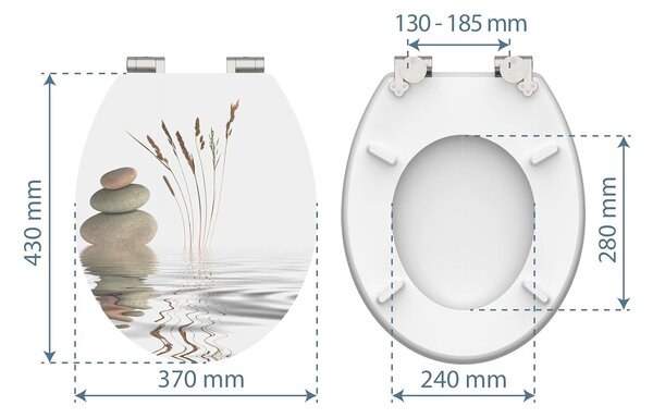 Eisl Sanitär WC doska MDF Soft Close Balance High Gloss 80522