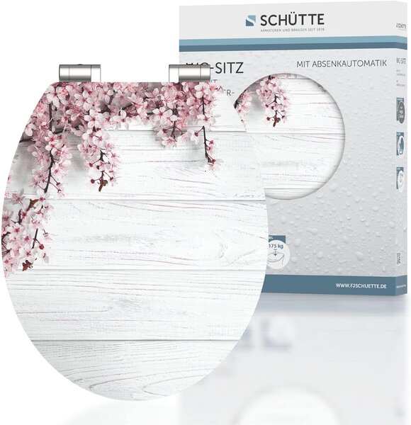Eisl Sanitär WC sedadlo MDF Soft Close Flowers and Wood High Gloss 80549
