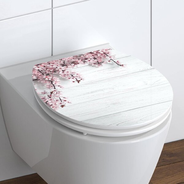 Eisl Sanitär WC sedadlo MDF Soft Close Flowers and Wood High Gloss 80549