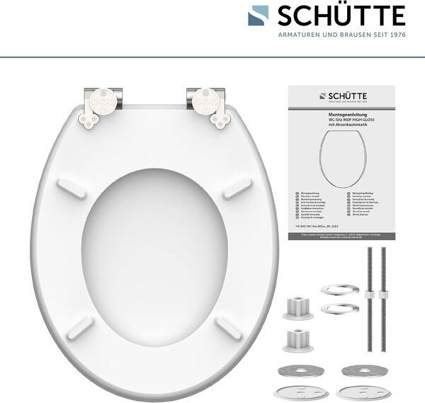 Eisl Sanitär WC sedátko MDF Soft Close Black Stone High Gloss 80535