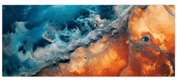 Obraz - Voda a oheň (120x50 cm)