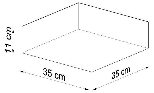 Stropné svietidlo Horus, 1x biele plastové tienidlo, (biely plast), (35 cm)