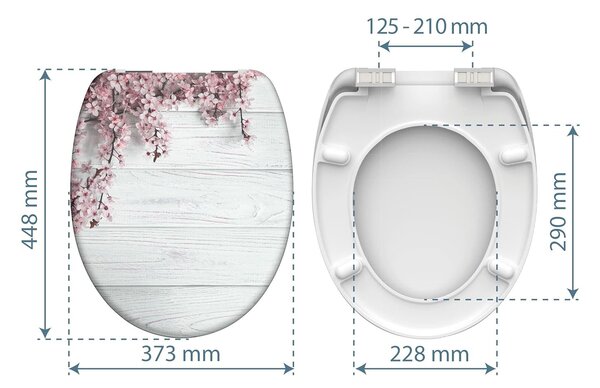 Eisl Sanitär WC sedadlo Duroplast Soft Close Flowers and Wood 82197