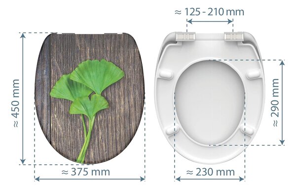 Eisl Sanitär WC sedadlo Duroplast Soft Close Ginko and Wood 82154