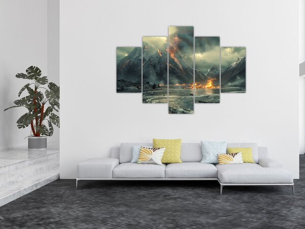 Obraz - Erupcia sopky (150x105 cm)