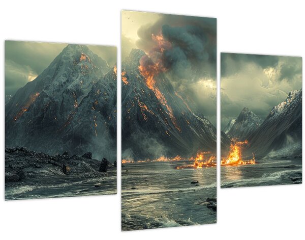 Obraz - Erupcia sopky (90x60 cm)