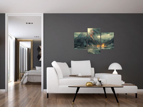 Obraz - Erupcia sopky (90x60 cm)