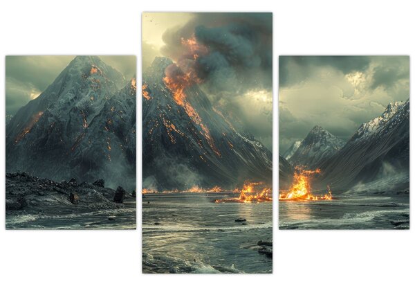 Obraz - Erupcia sopky (90x60 cm)