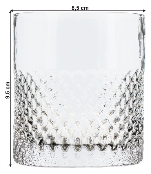 KONDELA Poháre na whisky/vodu, set 6 ks, 200 ml, číra, AVEIRO TYP 1