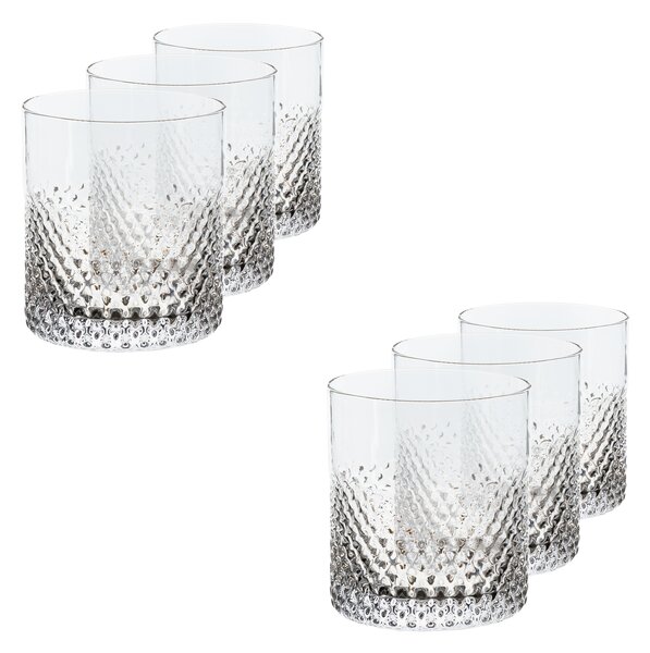 KONDELA Poháre na whisky/vodu, set 6 ks, 200 ml, číra, AVEIRO TYP 1
