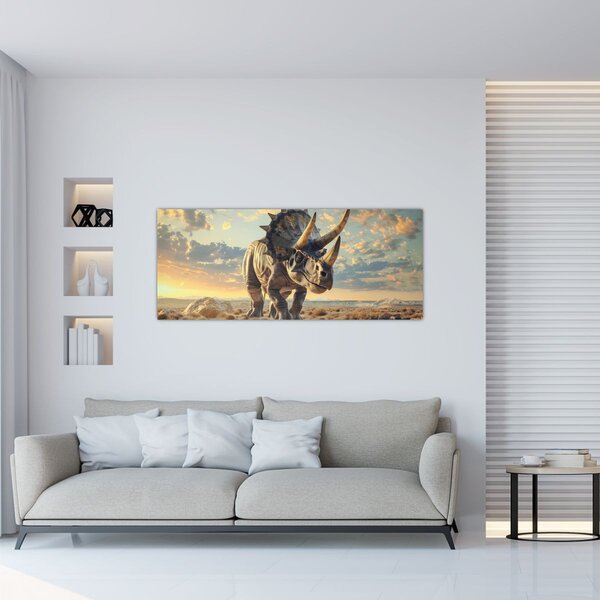 Obraz - Triceratops (120x50 cm)
