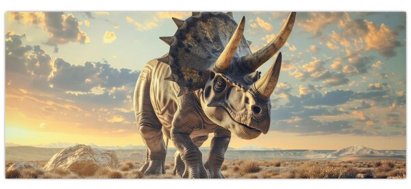 Obraz - Triceratops (120x50 cm)