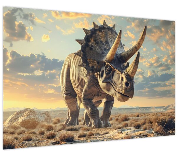 Obraz - Triceratops (90x60 cm)