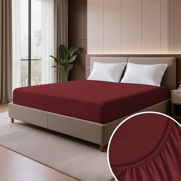 MAKOSATÉNOVÉ PRESTIERADLO NOVA3 100X200 CM BORDOVÉ