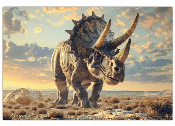 Obraz - Triceratops (90x60 cm)