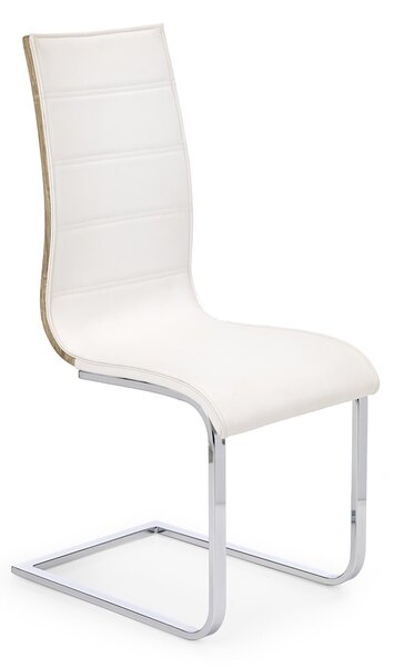 Jedálenská stolička K104 - biela / dub sonoma lesk