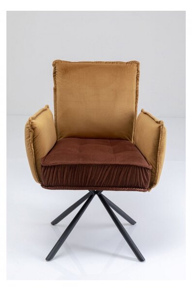 Hnedá stolička s podrúčkami Chelsea KARE DESIGN