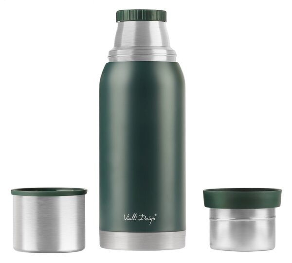 Zelený cestovný termohrnček Vialli Design Fuori, 1 l