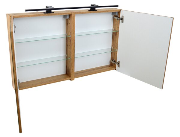 Comodo Zrkadlová skrinka Ideal OW 100 ZS LED-B s osvetlením Any LED 80 B, čierna