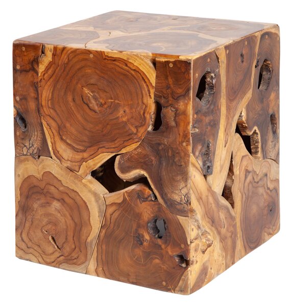 Dizajnový odkladací stolík Junk 40 cm teak