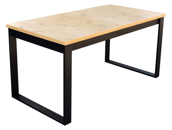 Rozkladací jedálenský stôl A17-L 80x160x200, Možnosť iného farebného prešitia:: dub lancelot - L/metal Mirjan24 5903211075407