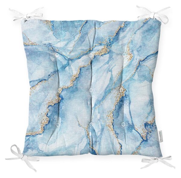 Sedák na stoličku Minimalist Cushion Covers Marble Blue, 40 x 40 cm
