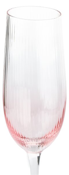 KONDELA Poháre na šampanské, set 6 ks, 280 ml, ružová, CELESTE TYP 1