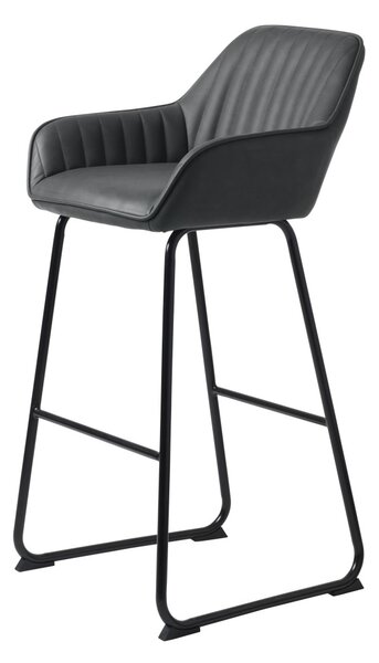 Dizajnová barová stolička Guillermo tmavosivá