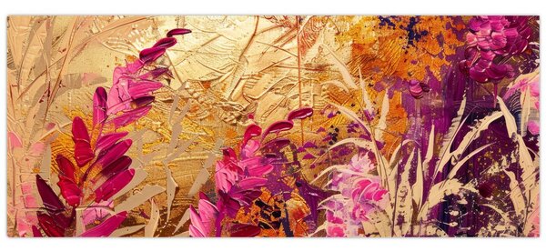 Obraz - Abstraktná maľba kvetov II. (120x50 cm)