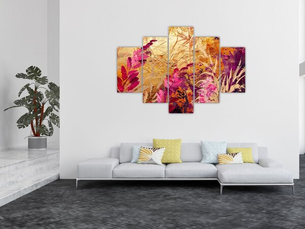 Obraz - Abstraktná maľba kvetov II. (150x105 cm)