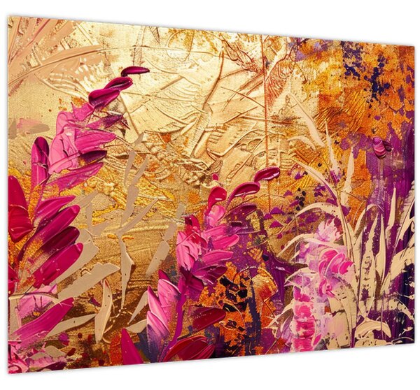 Obraz - Abstraktná maľba kvetov II. (70x50 cm)