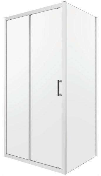 Novoterm Obdĺžnikový sprchový kút NV-Zoom 100x80 chrom/transparent - bez vaničky