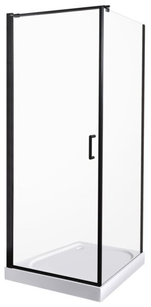 Novoterm Štvorcový sprchovací kút NV-Hera 90x90 chróm/transparent + vanička