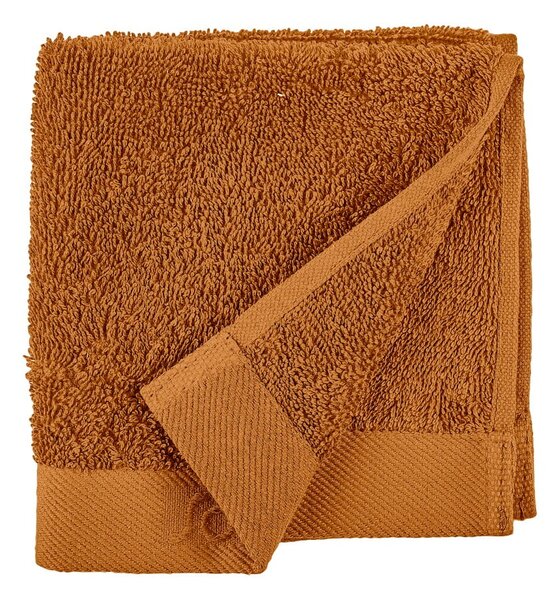 Oranžový uterák z froté bavlny Södahl Clay, 30 x 30 cm
