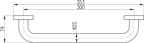 Slezák - RAV Madlo pevnostné 353 mm COLORADO - COA0705SM, Stará mosadz (Bronz)