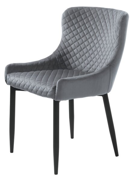 Dizajnová stolička Hallie sivý zamat