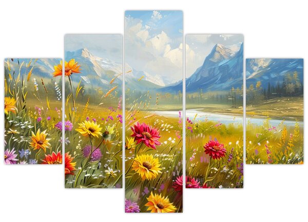 Obraz - Maľovaná krajina (150x105 cm)