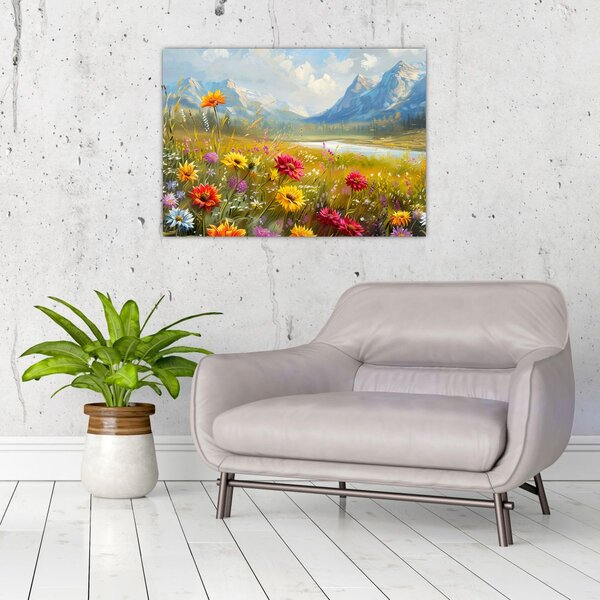 Obraz - Maľovaná krajina (70x50 cm)
