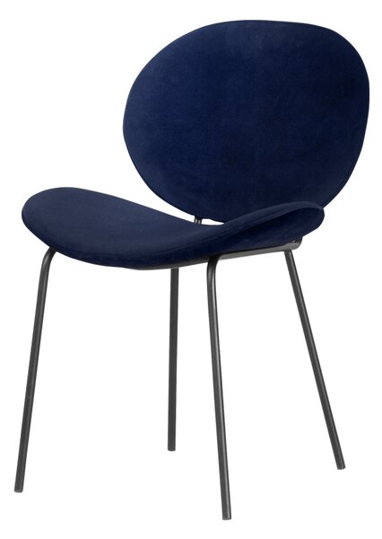 Dizajnová stolička Wilson modrý zamat