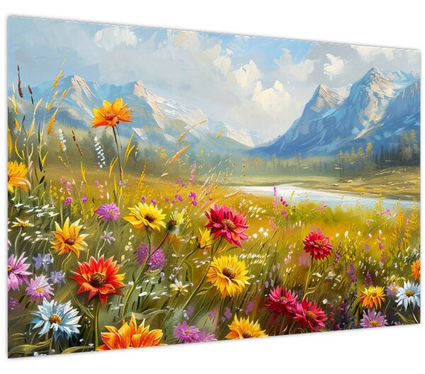 Obraz - Maľovaná krajina (90x60 cm)
