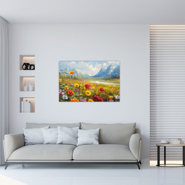 Obraz - Maľovaná krajina (90x60 cm)